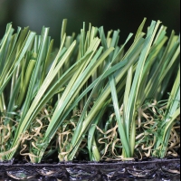 Artificial Grass S Blade 50 Emerald &ampamp Olive Green with Brown &ampamp Green Thatch